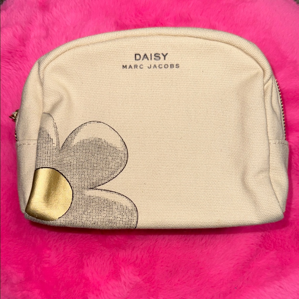 Marc Jacobs Cream and Gold Floral Pouch